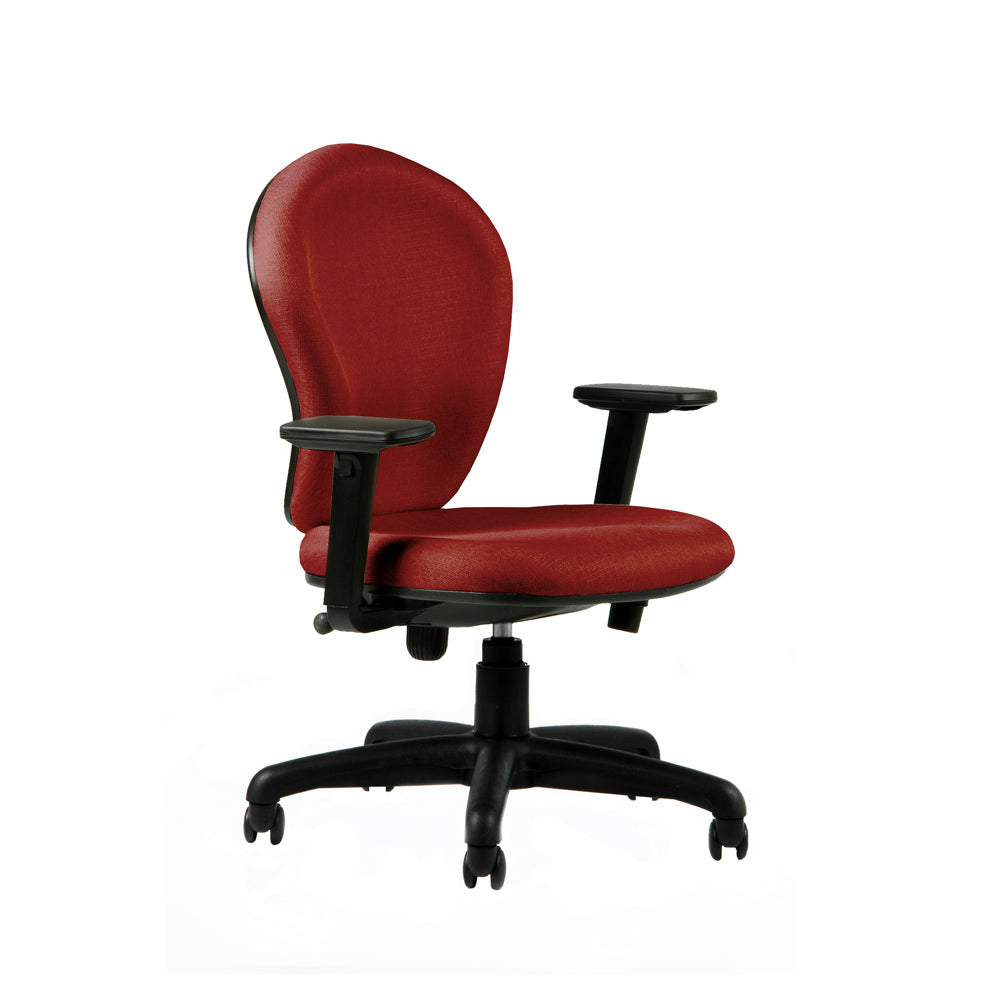 Silla ERGO Base negra apoyabrazos regulable - Tela